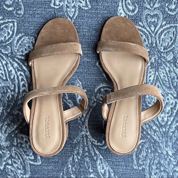 Soludos Tan Suede Block Heel Sandals - Picture 6 of 12